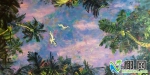 海南热带风情油画《椰风云影》展出 长8米宽4米（图） - 海南新闻中心