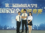 我校获第二届海南省大学生国家安全知识竞赛优秀组织奖 - 海南师范大学