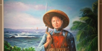 图为黄信驹创作的《琼崖女战士》。　洪坚鹏 摄 - 中新网海南频道