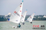 图为2019年海南省青少年帆船锦标赛。海南环海南岛国际大帆船赛有限公司 供图 - 中新网海南频道