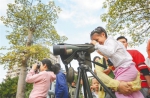 11月30日，在海南大学东坡湖，观鸟爱好者在一起观鸟、识鸟。记者 袁琛 摄 - 中新网海南频道