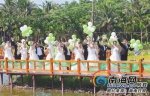 近年来，婚庆游成为琼海吸引游客的一大业态。 海南日报记者 王凯 摄 - 中新网海南频道