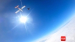 阿伦从4000米高空一跃而下。受访者供图 - 中新网海南频道