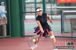 海南省全民健身运动会网球比赛。组委会供图 - 中新网海南频道