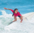 黄莹莹在全运会冲浪项目女子短板决赛中。 - 中新网海南频道