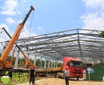 琼中体教融合产业发展示范区一项目主体钢结构封顶 - 海南新闻中心