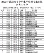 海南省2022年普通高考不受报考批次限制考生名单公示 - 海南新闻中心
