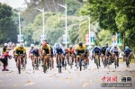 海南定安环南丽湖自行车赛开赛 - 中新网海南频道