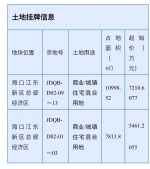 起始价约1.27亿元！海口江东新区两宗地块挂牌出让 - 海南新闻中心