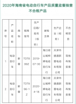 谨慎购买！海南对电动车进行监督抽查，新蕾2批次不合格 - 海南新闻中心